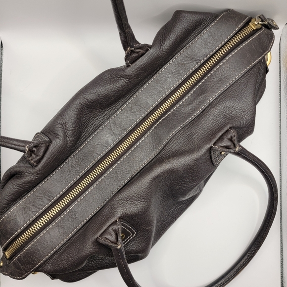 VTG Céline East/West Shoulder Bag in Stitched Brown Leather w/COA - Picture 10 of 16